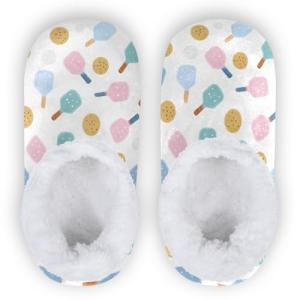 Gredecor Girls Boys Slippers Color Pickleball Paddles Household Shoes Warm Indoor Home House Slipper for Kids, 12-13.5