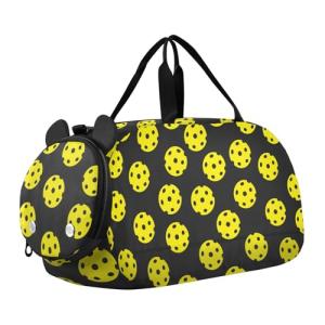 Sletend Kids Pickleball Balls Duffle Bag Travel Bag for Toddler Overnight Duffel Ballet Dance Sport Carry On Weekender Bag with Shoes Compartment for Boys & Girls