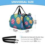 Glaphy Colorful Pickleball Balls Duffle Bag for Toddler Boys Girls, Gym Sports Bag with Shoe Compartments, Kids Travel Overnight Weekender Shoulder Bag