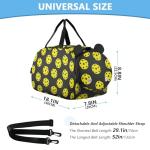 Sletend Kids Pickleball Balls Duffle Bag Travel Bag for Toddler Overnight Duffel Ballet Dance Sport Carry On Weekender Bag with Shoes Compartment for Boys & Girls
