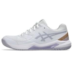 ASICS Women's Gel-Dedicate 8 Pickleball Shoes, 8.5, White/Dusk Violet