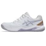 ASICS Women's Gel-Dedicate 8 Pickleball Shoes, 8.5, White/Dusk Violet