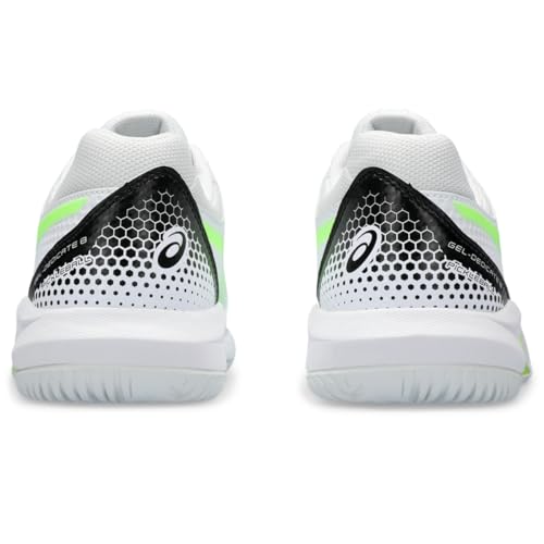 ASICS Gel-Dedicate 8 Pickleball Court Shoes, White/Lime Burst