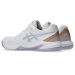 ASICS Women's Gel-Dedicate 8 Pickleball Shoes, 8.5, White/Dusk Violet