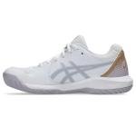 ASICS Women's Gel-Dedicate 8 Pickleball Shoes, 8.5, White/Dusk Violet
