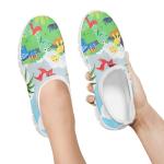 Ctsgobvahy Dinosaurs Boy's Athletics Shoes, Kids Easy-to-Put-On Low-Top Shoes, Children's Lightweight Breathable Sneakers Suitable for Running, Pickleball, Tennis and Baseball