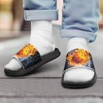 Goncariar Pickleball Flame Slides for Boys Size 11 Cool Ball Kids Slides Boys Summer Shower Shoes Lightweight Arch Support Open Toe Sandals Pool Shoes for Beach & Outdoor Sport Play