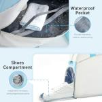 WITUXU Pickleball Bag for 2 Paddles with Ventilated Shoe Compartment & Wet-Dry Pocket, Holds 4 Balls, Waterproof Material, Gift for Women Pickleball Players (Blue&off-white)