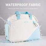 WITUXU Pickleball Bag for 2 Paddles with Ventilated Shoe Compartment & Wet-Dry Pocket, Holds 4 Balls, Waterproof Material, Gift for Women Pickleball Players (Blue&off-white)