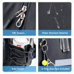 SPORJET Tennis Bag with Shoe Compartment, Tennis Backpack for 2 Rackets, Water-Resistant PU Leather Racket Bag for Women & Men, Sports Backpack for Tennis, Pickleball & Badminton Gifts