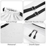 GQIIRL Tennis Bag for Women - Water Resistant Tennis Backpack to Hold 2 Rackets with Shoe Compartment, Lightweight Pickleball Paddles Badminton Squash Racquet Bags for Youth Girls Teenager (White)