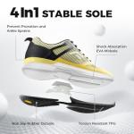 FitVille Wide Pickleball Shoes for Men,All Court Tennis Sneakers Shoes with Arch Support