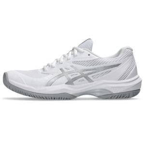 ASICS Women's Game FlyteFoam Tennis Shoes, 8.5, White/Pure Silver