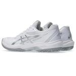 ASICS Women's Game FlyteFoam Tennis Shoes, 8.5, White/Pure Silver