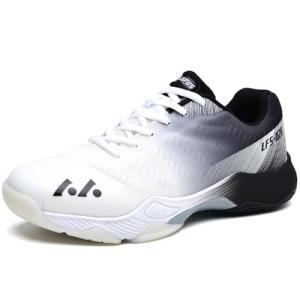 Hiuzylqx Men's Indoor Court Shoes for Tennis, Bottom wear Resistant Anti Slip Badminton Pickleball Sneakers Boys and Girls,Black,7.5