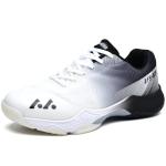 Hiuzylqx Men's Indoor Court Shoes for Tennis, Bottom wear Resistant Anti Slip Badminton Pickleball Sneakers Boys and Girls,Black,7.5