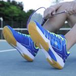 Hiuzylqx Indoor Court Shoes for Tennis, Badminton Table Tennis Volleyball Pickleball Lightweight Racketball Squash Outdoor for Men Women,Boys Girls,Blue,10