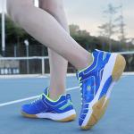Hiuzylqx Indoor Court Shoes for Tennis, Badminton Table Tennis Volleyball Pickleball Lightweight Racketball Squash Outdoor for Men Women,Boys Girls,Blue,10