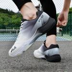 Hiuzylqx Men's Indoor Court Shoes for Tennis, Bottom wear Resistant Anti Slip Badminton Pickleball Sneakers Boys and Girls,Black,7.5