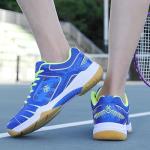 Hiuzylqx Indoor Court Shoes for Tennis, Badminton Table Tennis Volleyball Pickleball Lightweight Racketball Squash Outdoor for Men Women,Boys Girls,Blue,10