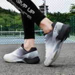 Hiuzylqx Men's Indoor Court Shoes for Tennis, Bottom wear Resistant Anti Slip Badminton Pickleball Sneakers Boys and Girls,Black,7.5