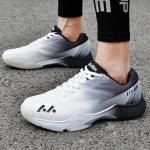 Hiuzylqx Men's Indoor Court Shoes for Tennis, Bottom wear Resistant Anti Slip Badminton Pickleball Sneakers Boys and Girls,Black,7.5