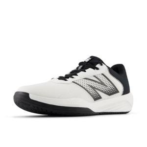New Balance Men's 696 V6 Tennis Shoe, White/Black, 13 Wide