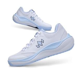 Diadem Court Flo Pickleball and Tennis Shoes | Ultra-Breathable, Lightweight Court Sneakers for Comfort & Performance, Non-Marking Outsole for Superior Traction, White & Sky, US 6 Men/US 7.5 Woman
