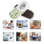 Fisyme Pickleball Players Cucumbers Kids Slippers Boys Girls Warm Soft Indoor Unisex House Slipper Socks Home Shoes Size 12-13.5