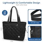 KAVIGOR Tennis Tote Bag with Shoe Compartment - Extra-Large Quilted Pickleball Bag Holds 2-4 Rackets, Water-Resistant & Lightweight for Men & Women