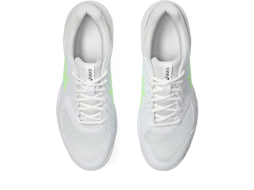 ASICS Gel-Dedicate 8 Pickleball Court Shoes, White/Lime Burst