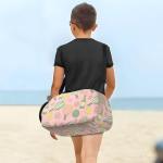 VIGTRO Pickleball Balls Bottles Flowers Kids Overnight Travel Duffel Bag Sport Gym Bag for Boys Girls with Shoe Compartment, Carry On Weekender Luggage Bag for Dance Swim Yoga