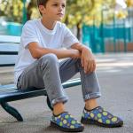 Vuriqeby Pickleball Lightweight Elastic Sneakers Casual Soft Walking Shoes for Boys Girls Breathable Versatile Camping Shoe for Skate US 13.5 Black Sole