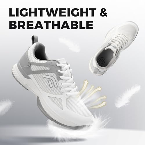 Men's Wide Court Pickleball Tennis Shoes, Arch Support