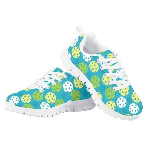 Funnydude Pickleball Print Girls School Shoes Size 13 Little Kids Running Shoes Comfortable Sneakers