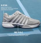 K-Swiss Women’s Express Light Pickleball Shoes – Lightweight Breathable Court Shoe, Stable Support, Durable Toe Protection, Highrise/White, 8 M