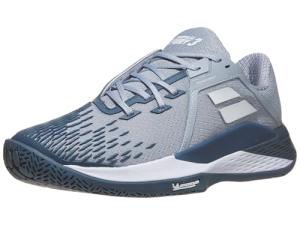 Babolat Men's Propulse Fury All Court Tennis Shoes (Grey/White, US Footwear Size System, Adult, Men, Numeric, Medium, 9)