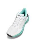 WILSON Hurakn Lite Women's Padel Shoe - White/Turquoise/Black, Size 10 US
