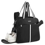 G4Free Pickleball Bag, Pickleball Backpack for Women Men, Tote Bag with Shoe Compartment & Waterproof Pocket,Black