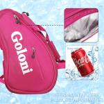 Goloni Pickleball Bag Padel Racket Backpack Large Capacity for Men Women Separate Waterproof Shoes Compartment Pickleball Accessories -Thermal Insulated Pockets Fits 4 to 10 Paddles