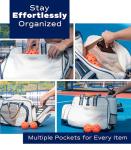 Net & Style Pickleball Bag Women Stylish Tote Large Capacity Paddle Holder Shoe Compartment Elegant Lightweight Design Durable Zipper Pockets Fence Hook White Navy Court Gym Travel Organizer