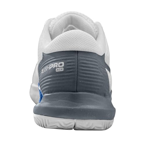 WILSON Rush Pro Ace Pickler Sneaker, White/Grey/Blue