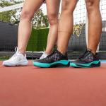 Diadem Court Flo Pickleball and Tennis Shoes | Ultra-Breathable, Lightweight Court Sneakers for Comfort & Performance, Non-Marking Outsole for Superior Traction, Black & Teal, US 7.5 Men/US 9.0 Woman