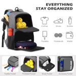 SDLINR Pickleball Bag Fits 4 to 10 Paddles, Large Pickleball Backpack with Shoe Compartment and Fence Hook, Pickle ball Gifts for Men Women (Gray)