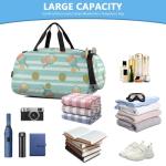 VIGTRO Colorful Pickleball Paddles Balls Kids Overnight Travel Duffel Bag Sport Gym Bag for Boys Girls with Shoe Compartment, Carry On Weekender Luggage Bag for Dance Swim Yoga