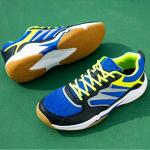 Hiuzylqx Indoor Court Shoes Mens for Tennis, Non Slip Comfort Lightweight Badminton Table Tennis Sneakers for Volleyball Pickleball Women Boys and Girls,Blue,8