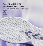 K-Swiss Women's Ultrashot Light Pickleball Tennis Shoe - Lightweight Court Shoes Lateral Movement Stable Support, White/Purple 7.5 M