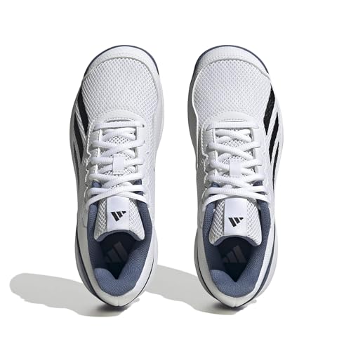Adidas Court Flash Pickleball Shoes, White/Black/Blue