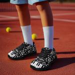 Funnydude Pickleball Print Boys Tennis Shoes Size 4 Big Kid Casual School Shoes Comfortable Footwear