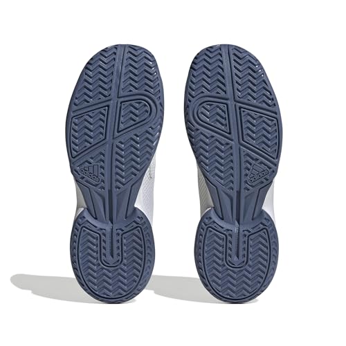 Adidas Court Flash Pickleball Shoes, White/Black/Blue